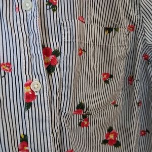 striped & floral button down